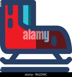 Ski Ice Icon Winter Template Vector Stock Vector