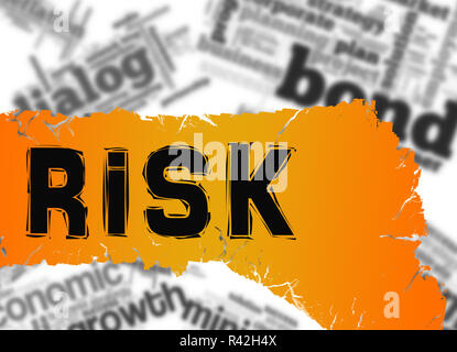 Word cloud with audit word on yellow and red banner Stock Photo