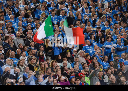 Italy. 24th Nov, 2018. Italian fans during the International Rugby match between the New Zealand All Blacks and Italy at Stadio Olimpico on November 24, 2018 in Rome, Italy Credit: Silvia Loré/Pacific Press/Alamy Live News Stock Photo