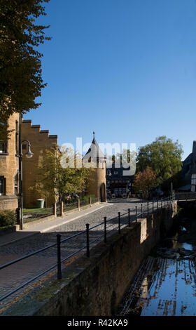 View to the old school in the german city Goslar Stock Photo