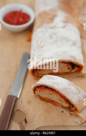 Stromboli Pizza Stock Photo