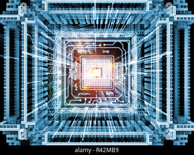 Virtualization of CPU Stock Photo