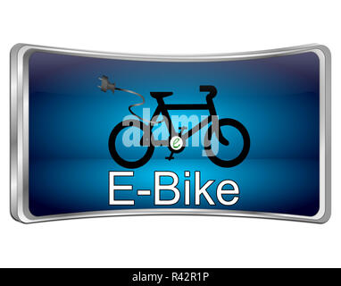 E-Bike Button Stock Photo