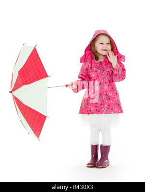 Little girl with umbrella. Stock Photo