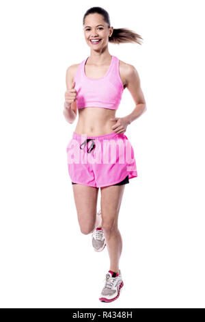 Fitness woman in action Stock Photo