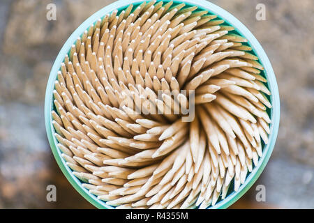 Toothpicks in a box Stock Photo