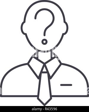 Formulation of the problem line icon concept. Formulation of the problem vector linear illustration, symbol, sign Stock Vector