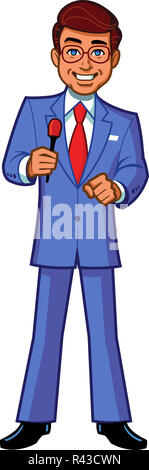 Game Show Host Announcer Stock Photo
