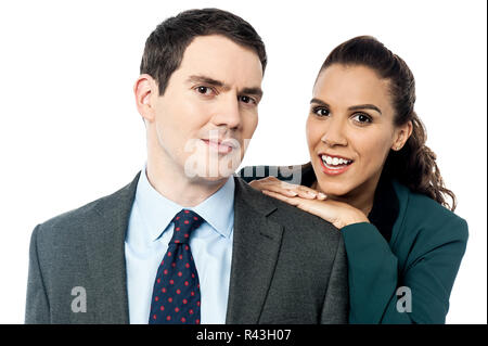 Business people posing together, casually. Stock Photo