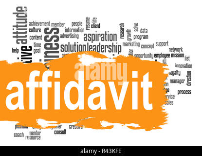 Affidavit word cloud Stock Photo