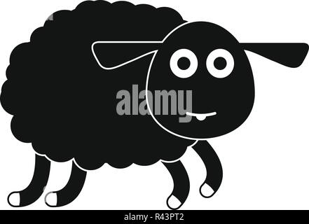 Sheep icon. Simple illustration of sheep vector icon for web design isolated on white background Stock Vector