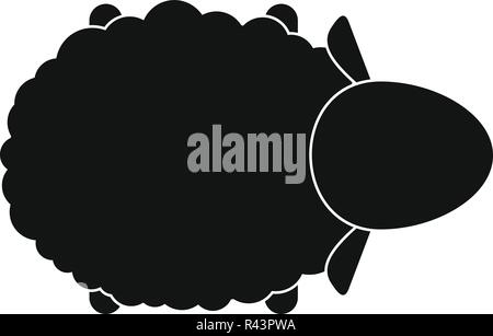 Sheep air view icon. Simple illustration of sheep air view vector icon for web design isolated on white background Stock Vector