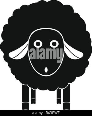 Scared sheep icon. Simple illustration of scared sheep vector icon for ...