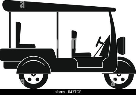 Taxi rickshaw icon. Simple illustration of taxi rickshaw vector icon for web design isolated on white background Stock Vector