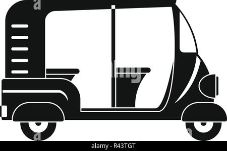 Indian rickshaw icon. Simple illustration of indian rickshaw vector icon for web design isolated on white background Stock Vector