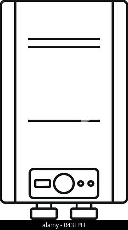 Steam boiler icon. Outline illustration of steam boiler vector icon for web design isolated on white background Stock Vector