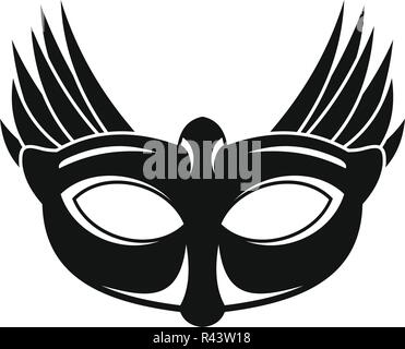 Bird carnival mask icon. Simple illustration of bird carnival mask vector icon for web design isolated on white background Stock Vector