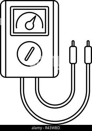 Voltage device tool icon. Outline illustration of voltage device tool vector icon for web design isolated on white background Stock Vector