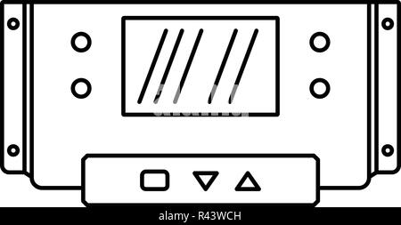 Digital panel icon. Outline illustration of digital panel vector icon for web design isolated on white background Stock Vector