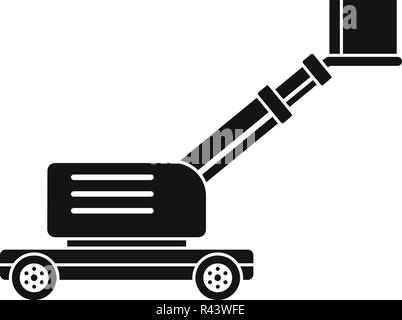 Road crane icon. Simple illustration of road crane vector icon for web design isolated on white background Stock Vector