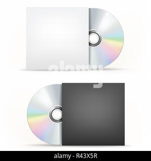 CD-DVD disc and cover Stock Photo