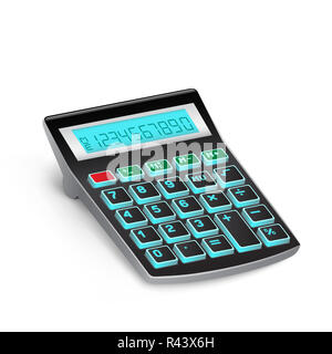 Basic Math Black Calculator Black Calculator. Mathematics object Stock Photo - Alamy