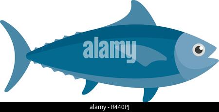 Tuna fish icon. Flat illustration of tuna fish vector icon for web isolated on white Stock Vector