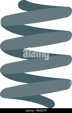 Car spring coil icon. Flat illustration of car spring coil vector icon for web isolated on white Stock Vector