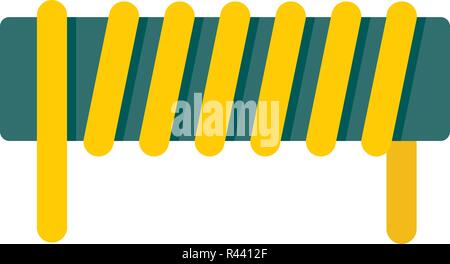 Induction spring coil icon. Flat illustration of induction spring coil vector icon for web isolated on white Stock Vector