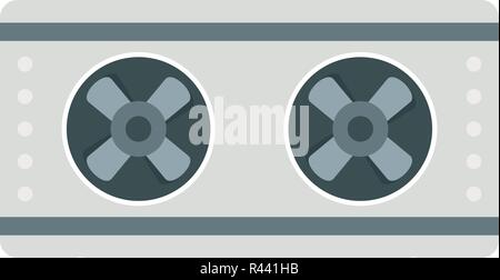 Outside conditioner fans icon. Flat illustration of outside conditioner fans vector icon for web isolated on white Stock Vector