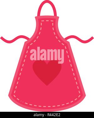 Heart apron icon. Flat illustration of heart apron vector icon for web isolated on white Stock Vector