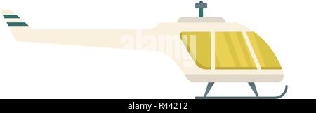 Small helicopter icon. Flat illustration of small helicopter vector icon for web isolated on white Stock Vector