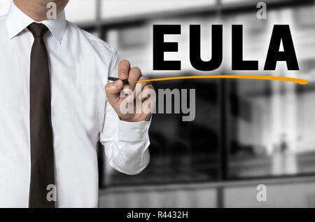 eula is written by businessman background concept Stock Photo