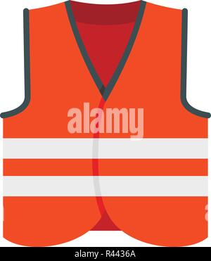 Road vest icon. Flat illustration of road vest vector icon for web isolated on white Stock Vector