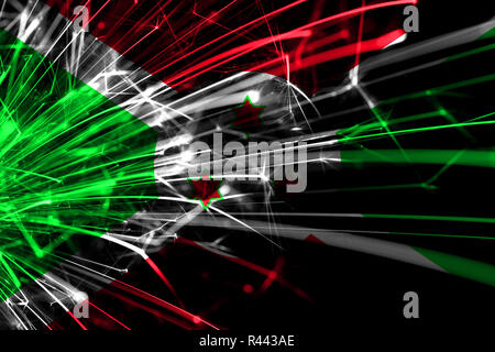 Burundi abstract fireworks sparkling flag. New Year, Christmas and National day concept Stock Photo