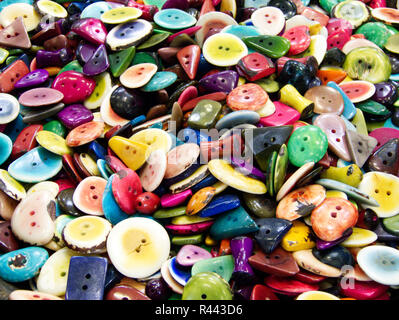 colorful buttons on a table Stock Photo