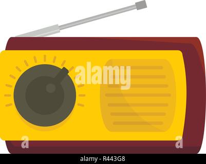 Manual radio receiver icon. Flat illustration of manual radio receiver vector icon for web isolated on white Stock Vector
