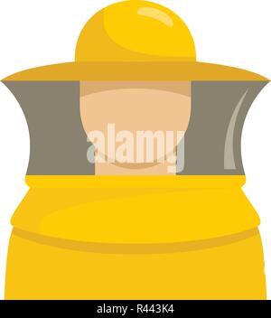 Beekeeper man icon. Flat illustration of beekeeper man vector icon for web isolated on white Stock Vector