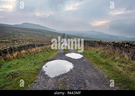 The historic Cam High Road, a Roman road which has also served as a drovers and packhorse route, Bainbridge, Yorkshire Dales National Park, UK Stock Photo