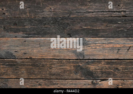 Vintage wooden panel with horizontal planks and gaps Stock Photo