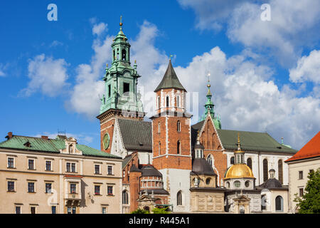 Poland, Krakow, Wawel Cathedral - The Royal Archcathedral Basilica of Saints Stanislaus and Wenceslaus. Stock Photo