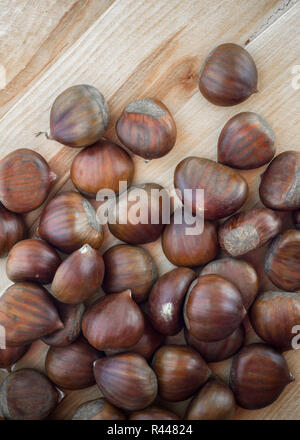 Chestnuts top views Stock Photo