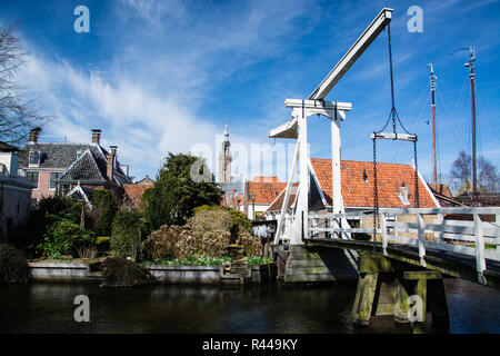 Edam is a small village in the district Nordholland, Netherlands. Stock Photo