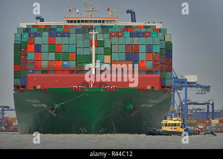 World's largest container ship Stock Photo