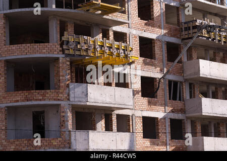 Build large residential buildings. Stock Photo