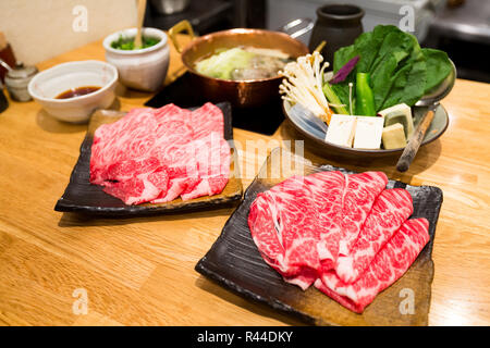 Japanese hot pot Stock Photo