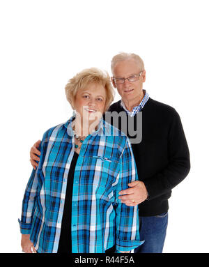 Middle age couple standing. Stock Photo