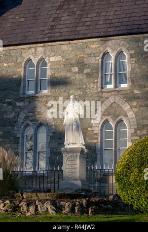 Religion Ireland Statue of St. Francis in front of the Franciscan Friary in Killarney, County Kerry, Ireland Stock Photo