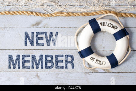 New Member - Welcome on Board Stock Photo