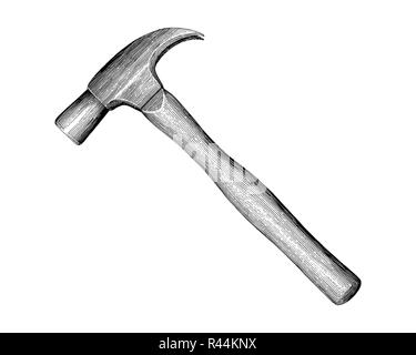 Claw hammer contour Royalty Free Vector Image - VectorStock